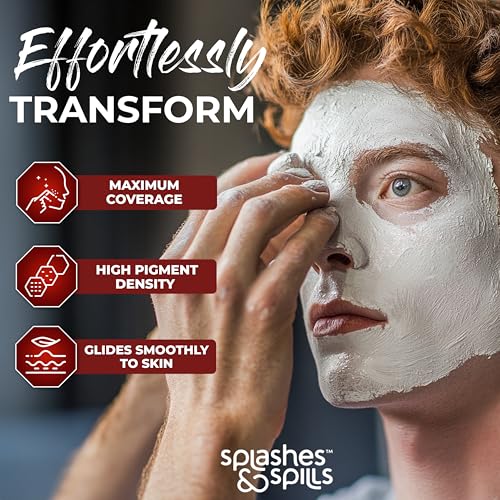 Face and Body Paint Cream, 30ml - Pretend Costume and Dress Up Makeup by Splashes & Spills (White)