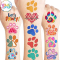 96 Paw Print Temporary Tattoos for Kids | Waterproof Fake Tattoo Stickers