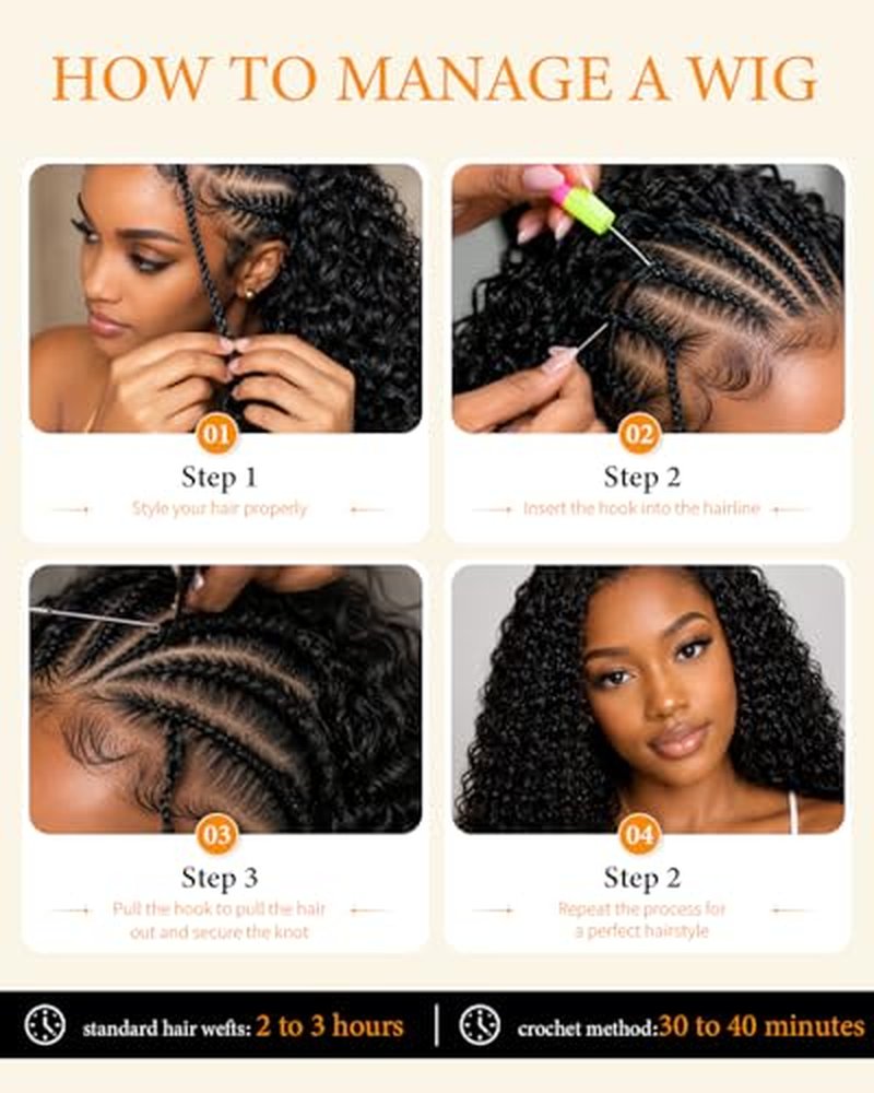16" Burmese Curly Crochet Hair Extensions - Human Hair, Pre-Looped