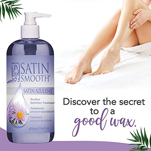 Satin Smooth Azulene Pre & Post Depilatory Treatment 16 oz - Soothes & Prepares Skin for Waxing