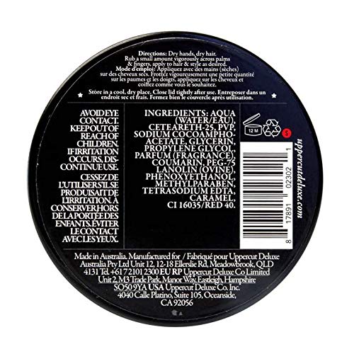 Uppercut Deluxe Pomade for Men – Strong Hold, High Shine, Water-Based