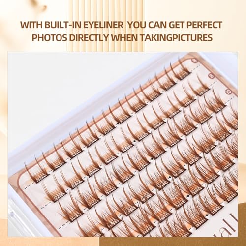 Brown Lash Clusters 8-16mm Mixed Lengths 120pk DIY Extensions
