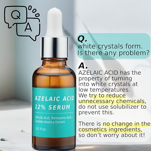 Azelaic Topical Acid 12% Serum for Face ? Dark Spot Remover with Tranexamic Acid, Salicylic Acid, Niacinamide & Centella Asiatica ? Acne, Hyperpigmentation & Rosacea Treatment 1 Oz Korean Skincare