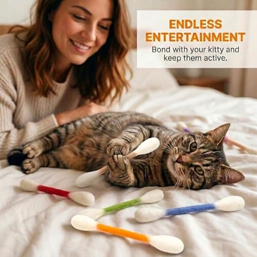 Glaciart One Catnip Swabs Toy Set - 6 Durable Chew Toys