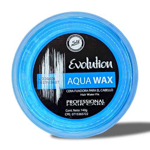 SLIK Aqua Wax Water-Based Hair Styling Wax - Strong Hold, Frizz Control, Easy Wash Out - Unisex for Men, Women, Teens, and Kids (140g / 4.9oz)