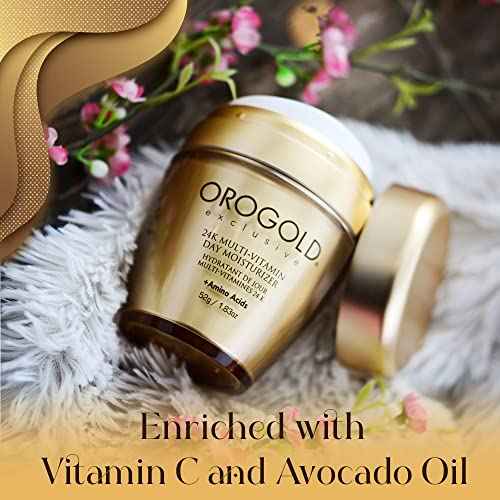 Orogold 24K Multi-Vitamin Day Moisturizer with Amino Acids, Day Cream with Vitamin C, Vitamin A and Vitamin E, 52 G / 1.83 Oz.