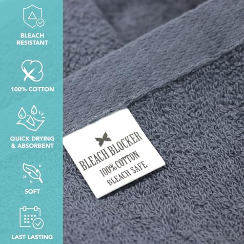 Arkwright Bleach Proof Salon Towels - Pack of 12 - Highly Absorbent, 100% Cotton, Quick Dry Spa Face Towel for Hair Stylist, Barber, Pedicure, and Esthetician, 16 x 27 in, Navy