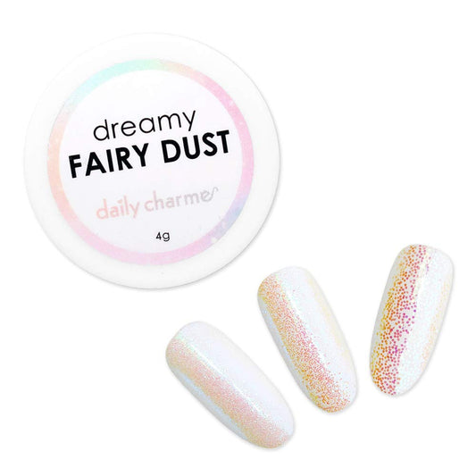 DAILY CHARME Dreamy Fairy Dusy Nail Art Glitter, Iridescent Nail Art Glitter Decoration, Ultra Sparkly Mermaid Nail Glitter, Home DIY/Nail Salon Manicure (0.008 Glitter Dust)