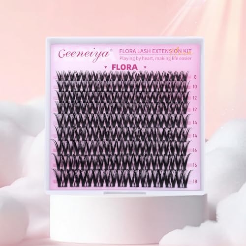 Geeneiya FLORA Lash Clusters 8-18MM Wispy Eyelash Extensions
