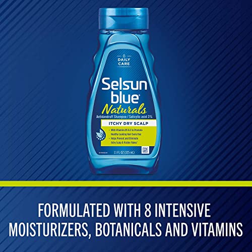 Selsun Blue Shampoo Naturals Dandruff Itchy Dry Scalp 11 Ounce (325ml) (2 Pack)