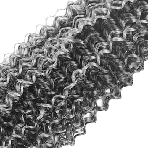 P1B Grey Kinky Curly Hair Bundles 14" Brazilian Virgin Remy