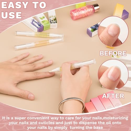 Cuticle Oil Pen Duo - Peach & Strawberry Flavors, Hydrating Nail Care