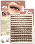 Brown Spider Breeze Lash Clusters D Curly 8-16mm