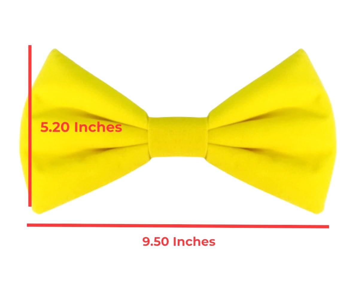 Big Oversize Velvet Bowknot Bows Hair Clips Headband: H47 (Yellow-CL)