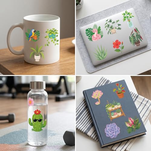 96 PCS Plant Temporary Tattoos for Kids | Waterproof Nature Party Favors