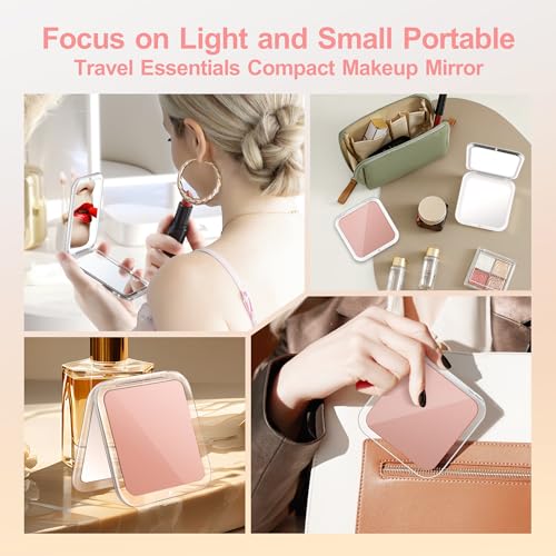 30X Magnifying Compact Mirror with Tweezers for Travel & Makeup