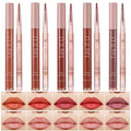 Waterproof Lip Liner & Matte Lip Glaze Set, 2 Pc Nude