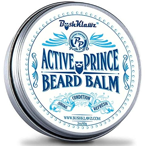 BushKlawz Beard Balm and Leave-in Conditioner, 5 Full Size 2.0 oz Balms - Urban, Lumber, Pacific, Naked Prince Fragrance Free, Premium Line, Great Gift for Christmas, Father's Day