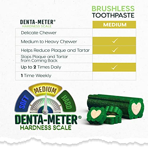 Ark Naturals Brushless Toothpaste, Dog Dental Chews for Medium Breeds, Freshens Breath, Helps Reduce Plaque & Tartar, 18oz, 1 Pack