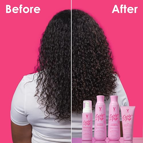 V&Co. Curly Hair Defining Mousse - Anti Frizz Moisturizing Curl Foam, 6oz