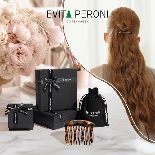 Evita Peroni Red French Hair Comb Acetate Side Clip – Secure French Twist