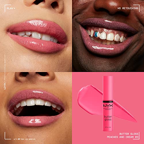 NYX Butter Gloss Non-Sticky Lip Gloss Duo - Fortune Cookie & Peaches Cream