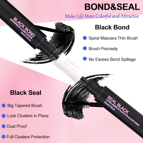 LAUBESS Lash Bond and Seal - Waterproof Cluster Lash Glue 10ml