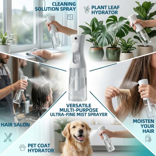 Continuous Spray Bottle 6.8oz - Fine Mist for Hair & Plants