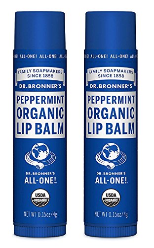 Dr. Bronner's Organic Lip Balm - Peppermint - 0.15 oz - 2 pk