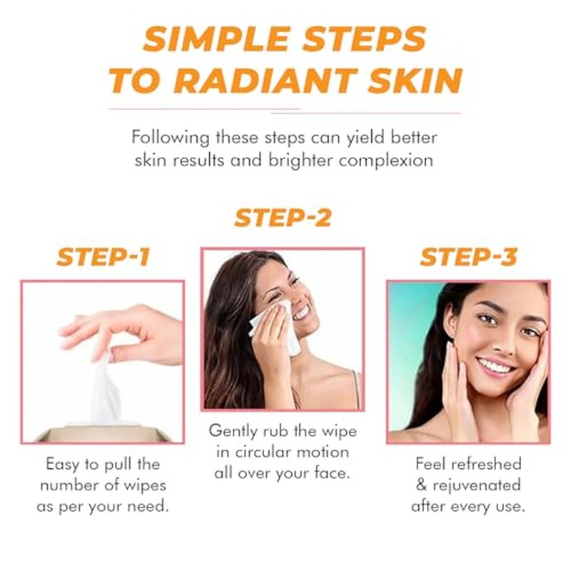 Vitamin C Facial Wipes - Hydrating, Anti-Aging Korean Skincare