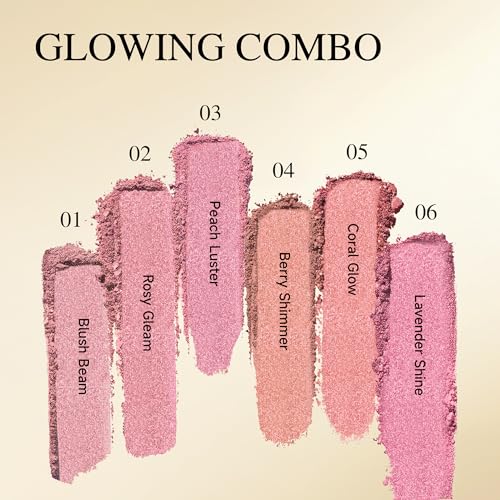 PHOFAY Luminous Powder Blush - Ultra-Fine, Multi-Use Formula