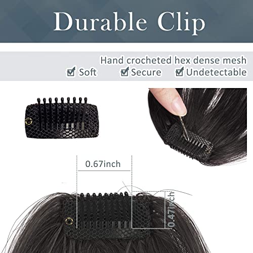 Auburn Clip-In Human Hair Bangs | Wispy Fringe Extensions