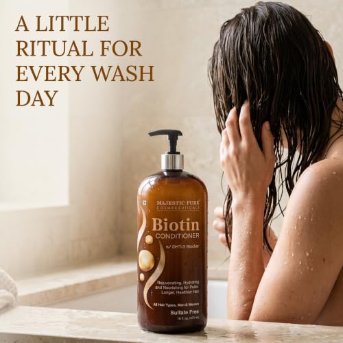 Majestic Pure Biotin Conditioner for Hair Loss - 16 Fl OZ | Hair Growth & Repair