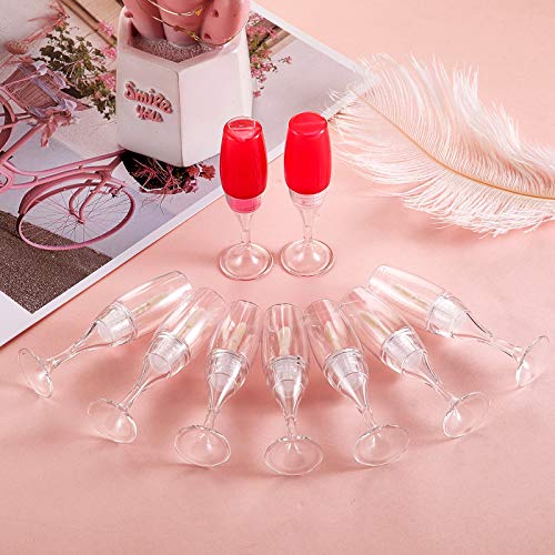 20 Pcs 8ml Empty Lip Gloss Tubes with Funnels - Wineglass Shape