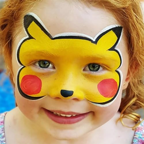 Go Ho Water Based Yellow Face Body Paint Stick,Non-Toxic Face Painting,Easy-to-use Facepaint for Halloween Cosplay SFX Minions Costume Makeup,0.63oz