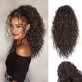 Brown Curly Ponytail Extension 18" Claw Clip Synthetic Hair