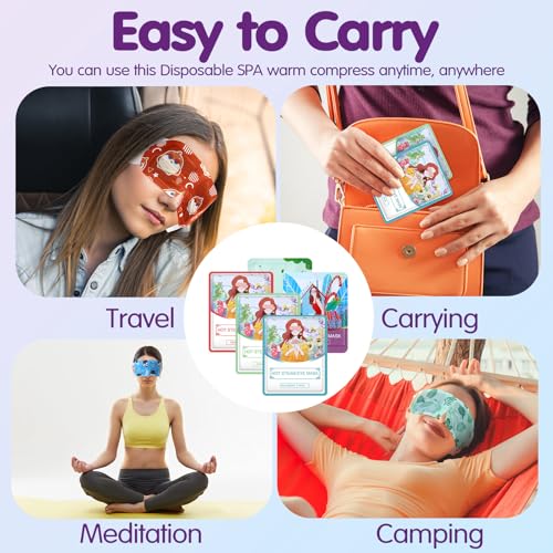 60 Pcs Self-Heating Steam Eye Masks - Disposable Warm Compress