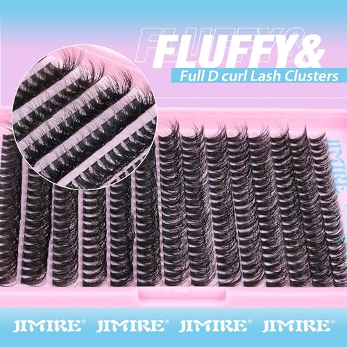 JIMIRE Fluffy Lash Clusters 50D Mink Eyelash Extensions 9-16mm