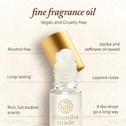 Kuumba Made Water Lily Fragrance Oil, Long-Lasting Small-Batch Perfume Roller, Vegan, Alcohol-Free, 0.15 Fl Oz