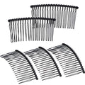 Hicarer 5 Pack Black Metal Hair Combs with 20 Teeth for Veils