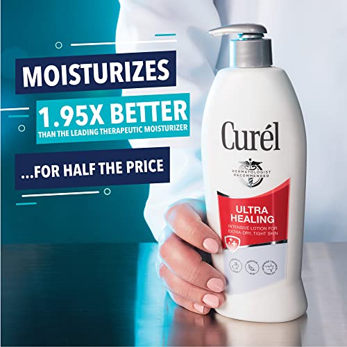 Curel Fragrance Free Comforting Body Lotion, Unscented Dry Skin Moisturizer for Sensitive Skin & Ultra Healing Lotion, Hand and Body Moisturizer for Extra Dry Skin