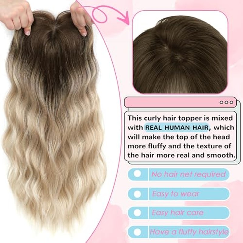 20-Inch Clip-In Hair Toppers for Women with Thinning Hair