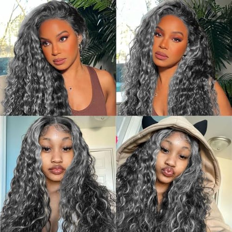 P1B Grey Water Wave Hair Bundles 3 Pack 30-34 Inch