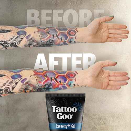 Tattoo Goo Recovery Gel for Tattoo Aftercare, 2 oz, Hydrates & Enhances Healing, Non-Greasy with Panthenol, Allantoin & Glycerin to Soothe Redness & Itch, Helps Ink Appear Brighter