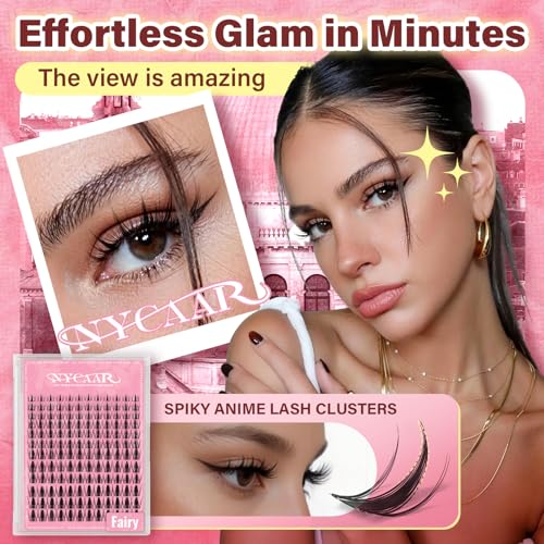 Fairy Lash Clusters Kit - 144Pcs D Curl 8-18mm Wispy Manga Lashes