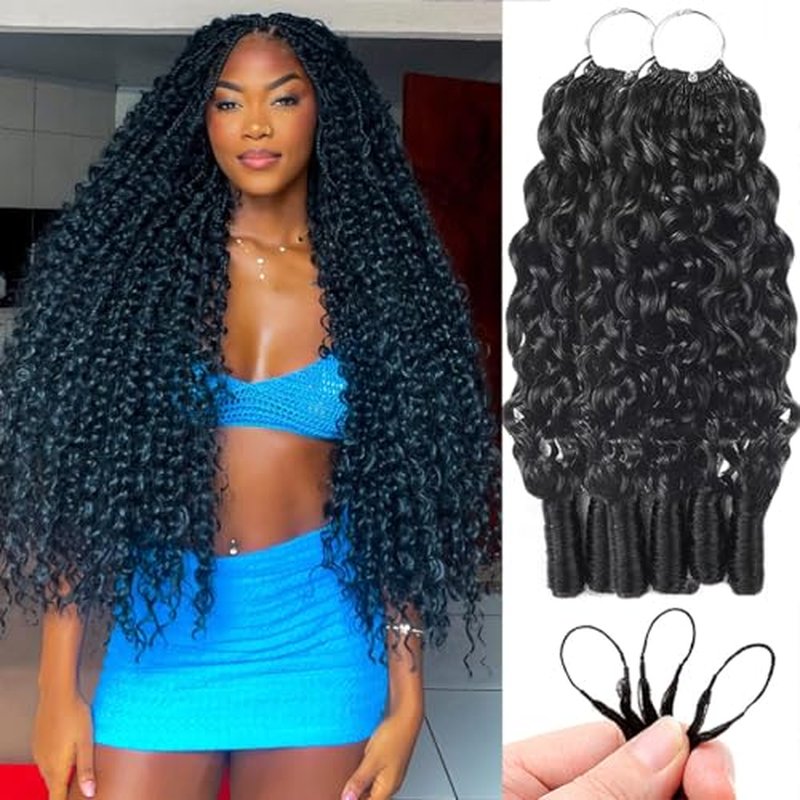 20 Inch Burmese Curly Crochet Human Hair Extensions - Lightweight & Reusable