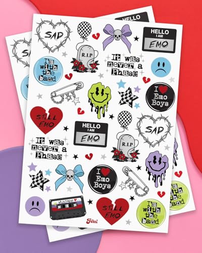 Emo Temporary Tattoos - 54 Styles | Waterproof Party Favors