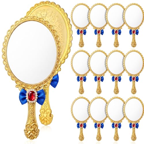 Gold Bow Hand Mirror Party Favors Set of 12