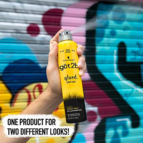 Got2B Glued Spray Wax with 2-in-1 Dual Nozzle, 8 oz (Pack of 3)