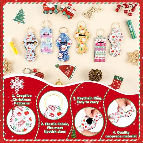 Likesing Chapstick Holder Keychain - Lip Balm Pouch (6-Pack)